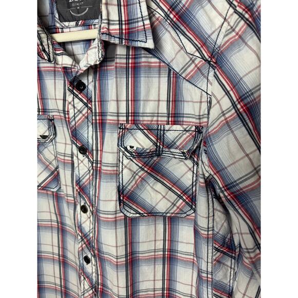 BKE Western Plaid Shirt - Rodeo Ready Style - M - Picture 2 of 14